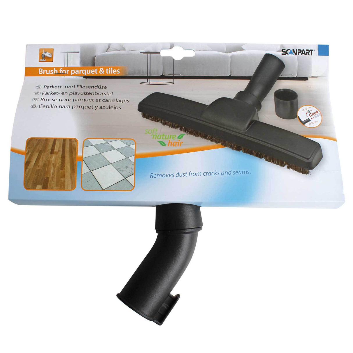 Scanpart parketborstel zacht Ø32 + 35 mm geschikt voor alle merken (universeel)