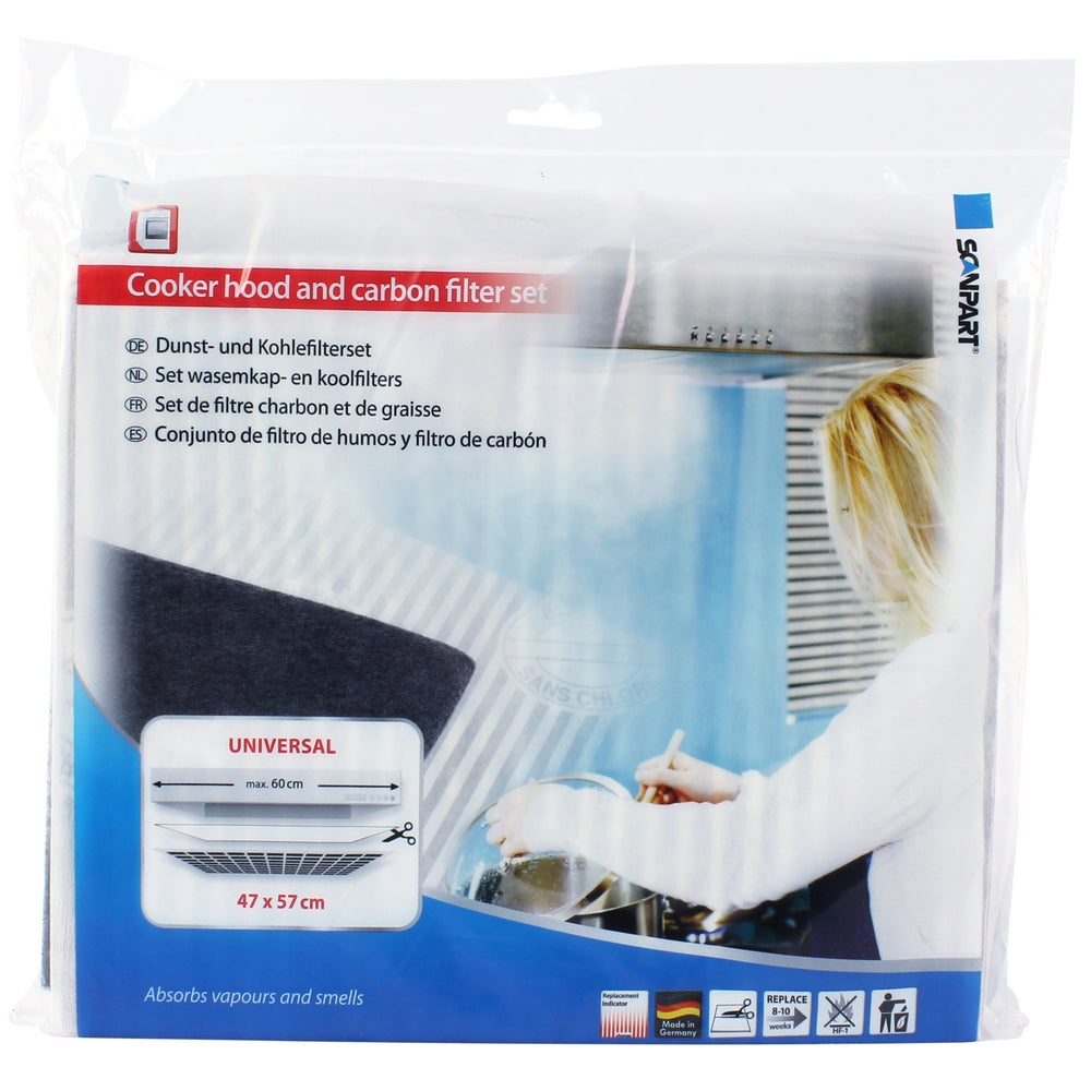 Scanpart universele set koolstoffilter + vetfilter