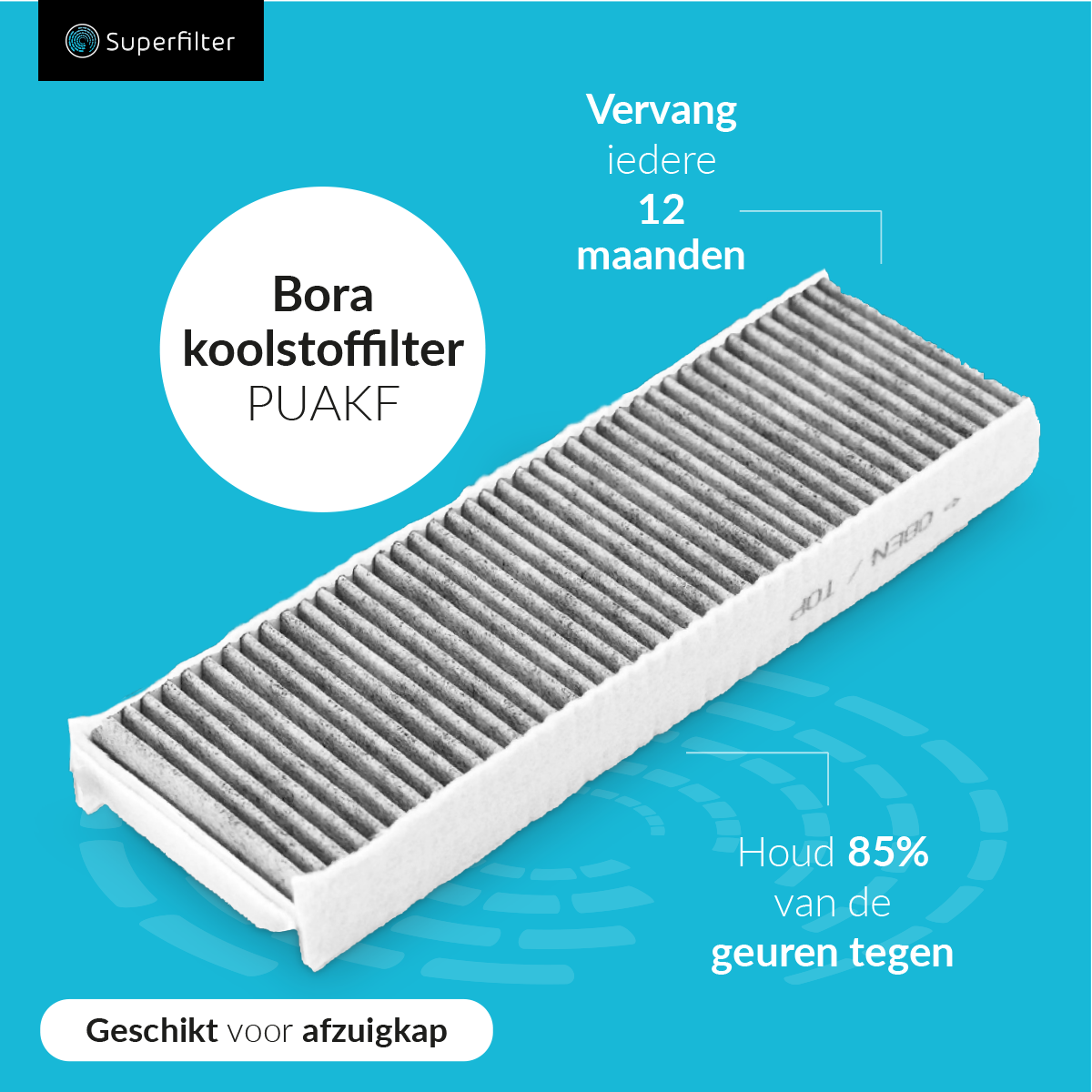 Bora koolstoffilter PUAKF van Scanpart