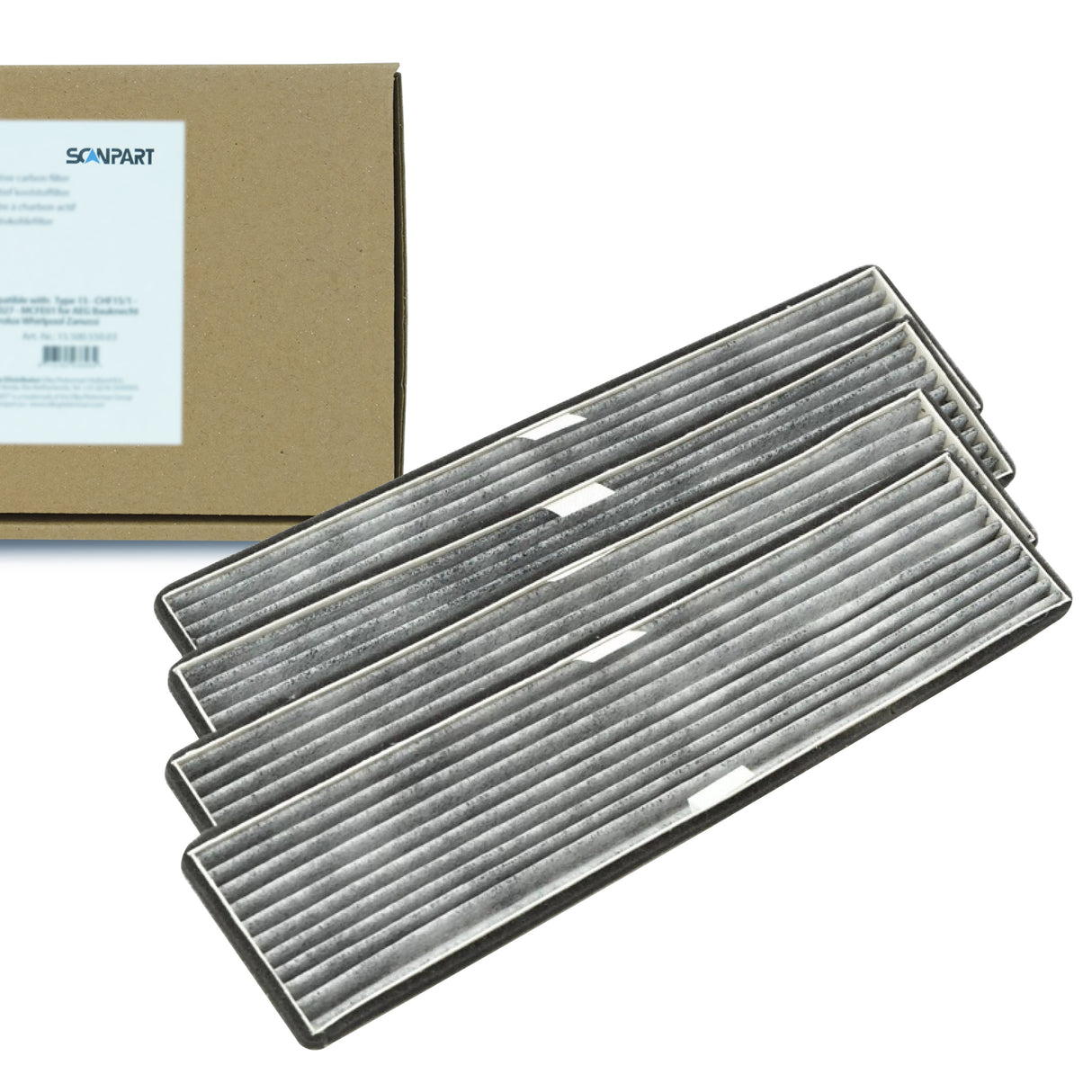 Koolstoffilter DKF-21-P geschikt voor Miele van Scanpart (4 st.)