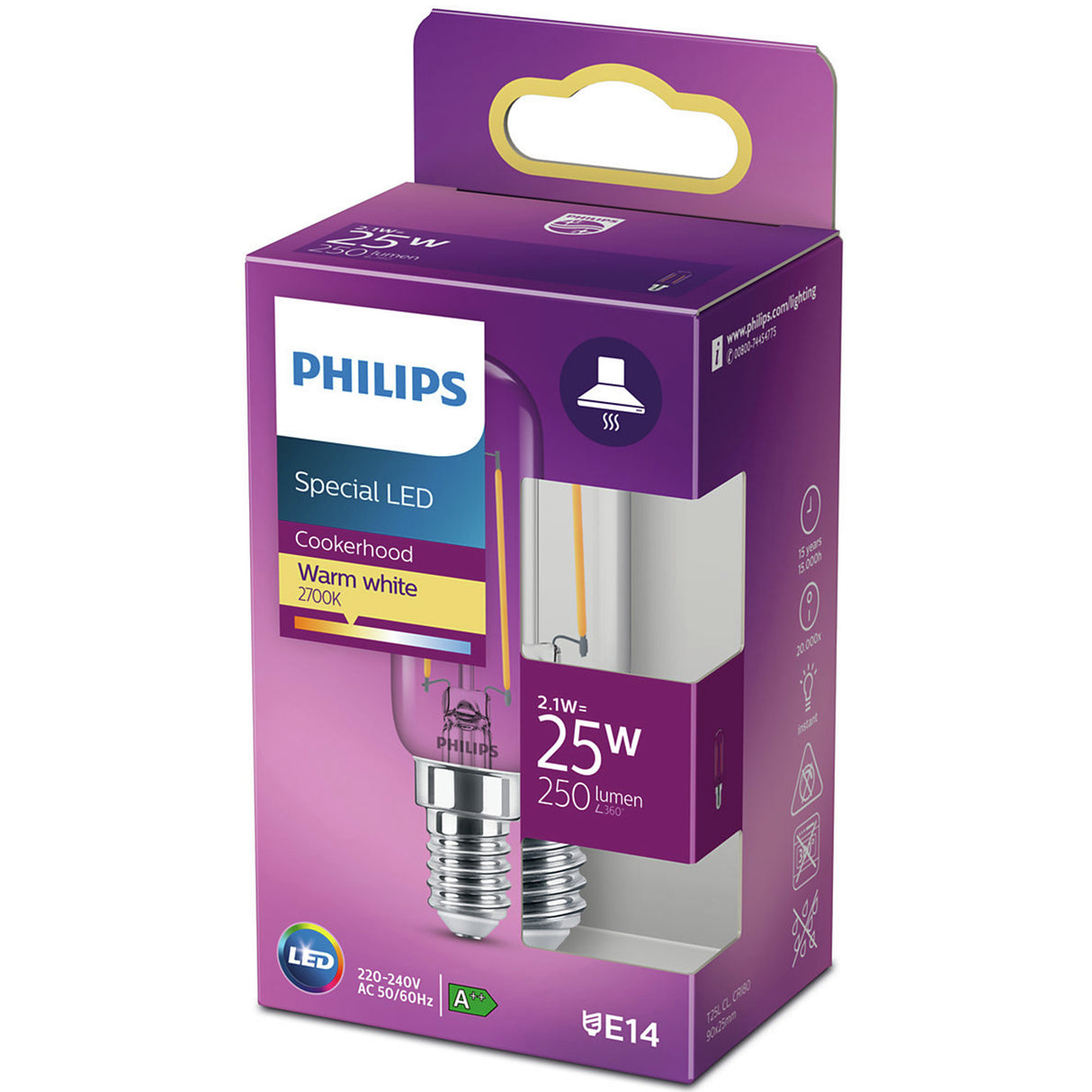 Philips afzuigkaplamp E14 2,1W