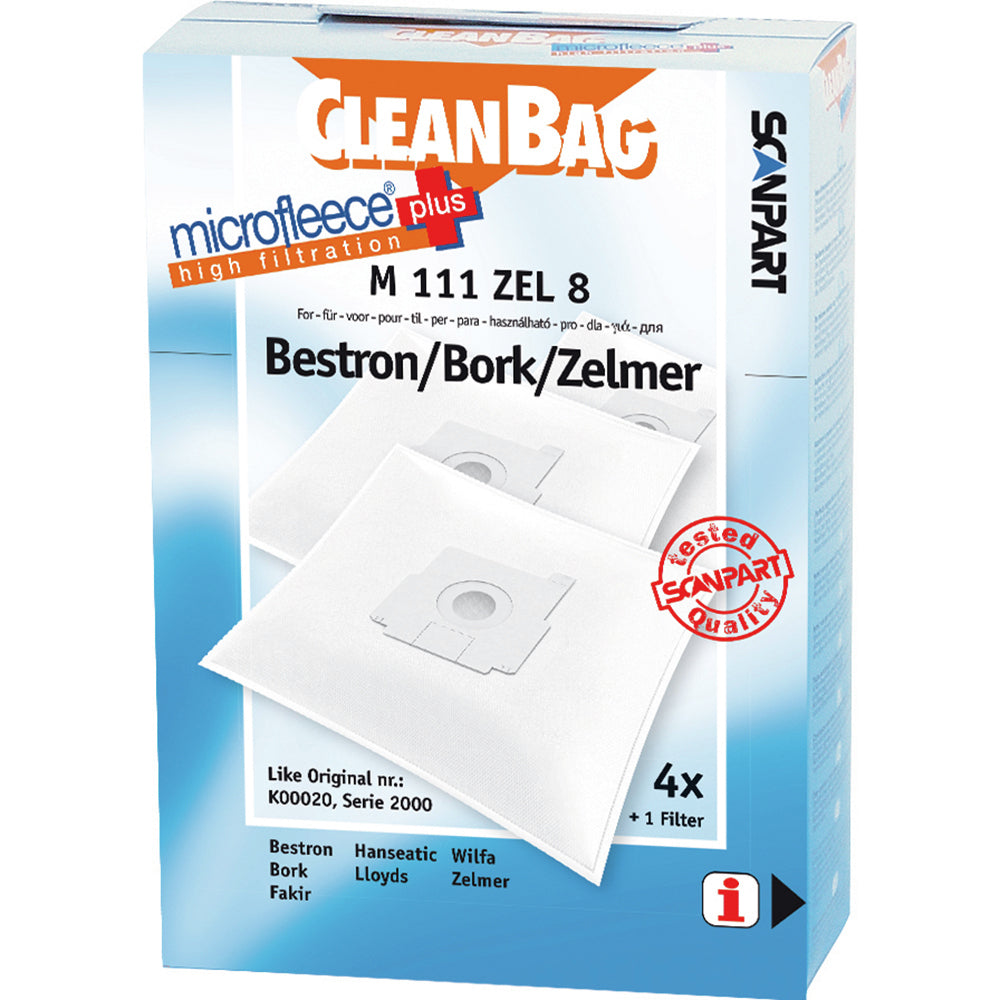 Cleanbag Microfleece+ stofzuigerzak geschikt voor Bestron/Berk/Zelmer