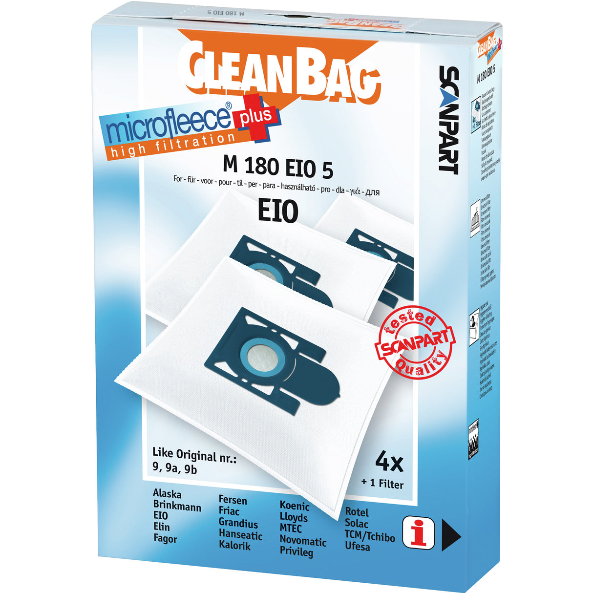 Cleanbag Microfleece+ stofzuigerzak geschikt voor EI0