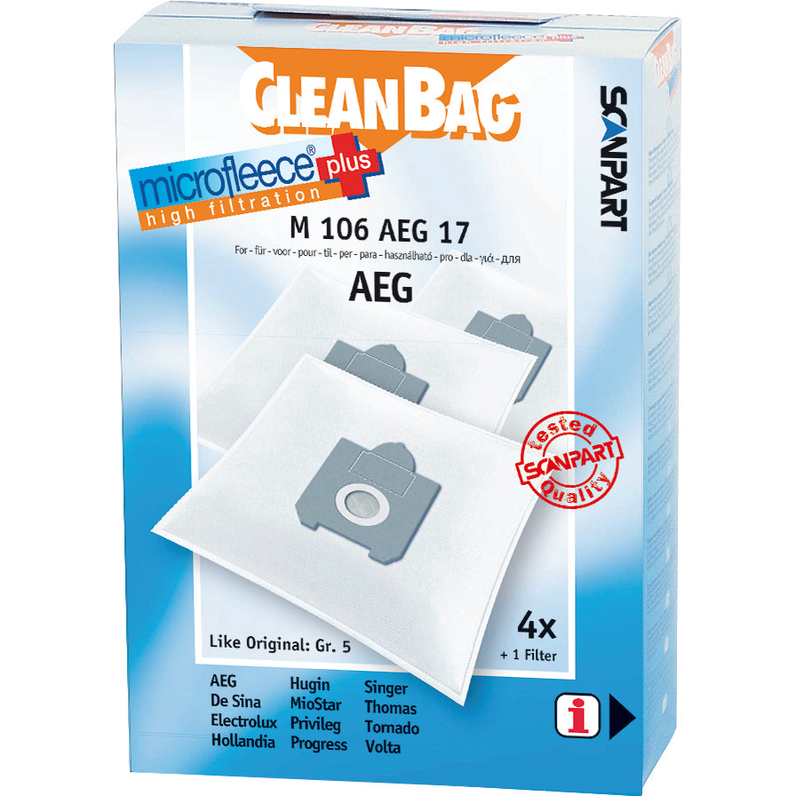 Cleanbag Microfleece+ stofzuigerzak geschikt voor AEG