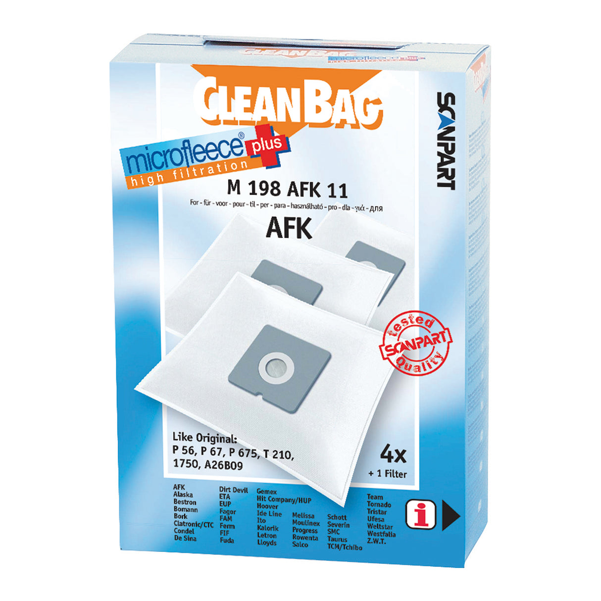 Cleanbag Microfleece+ stofzuigerzak geschikt voor AFK