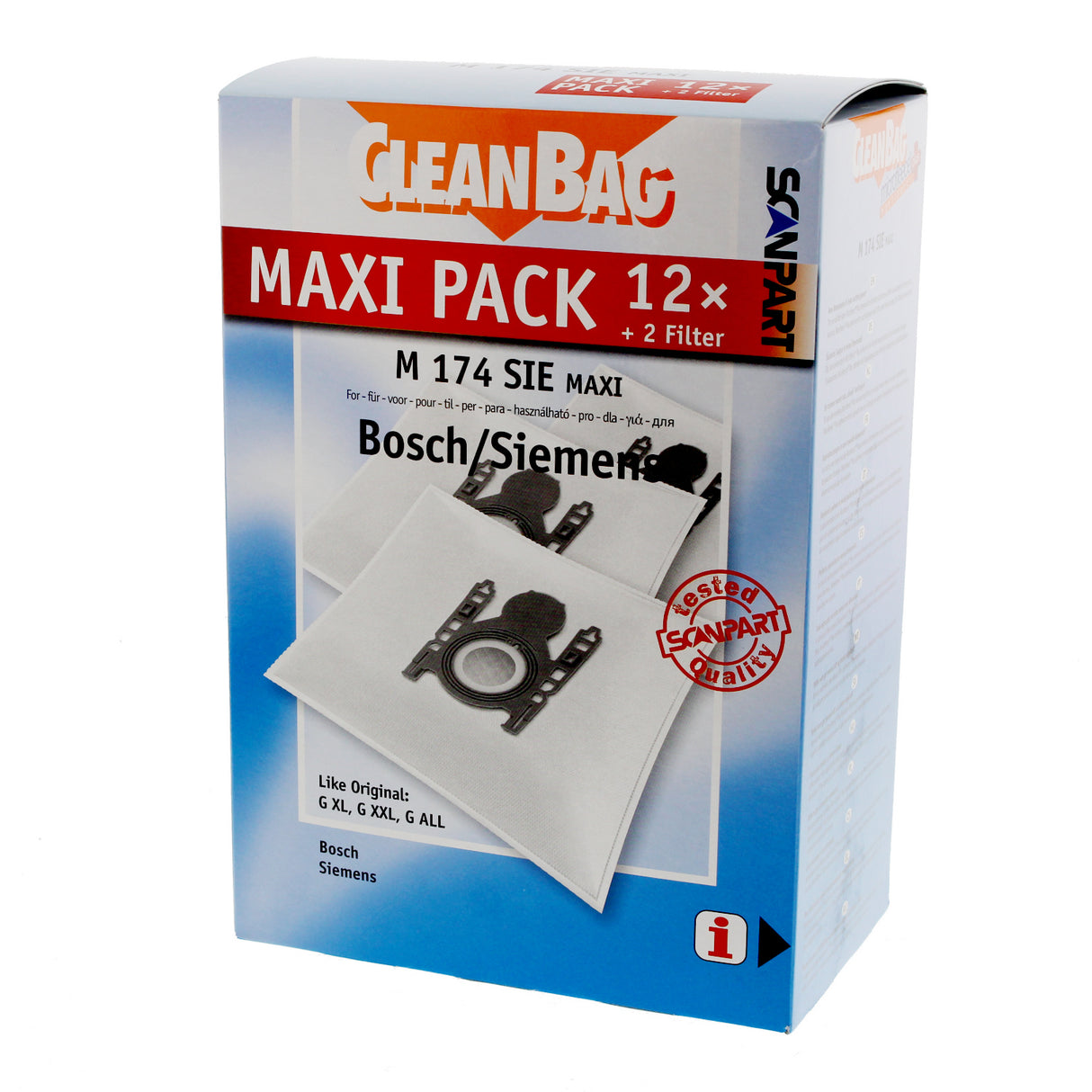 Cleanbag Maxi Microfleece+ stofzuigerzak geschikt voor Bosch/Siemens GXL/GXXL/GALL