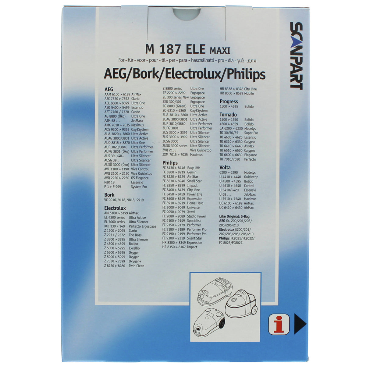 Cleanbag Maxi Microfleece+ stofzuigerzak geschikt voor AEG/Bork/Electrolux/Philips