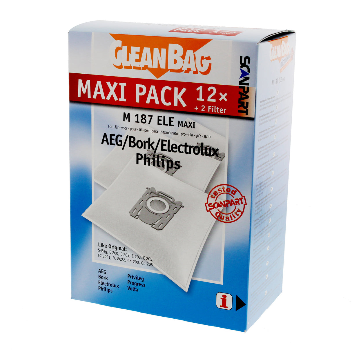 Cleanbag Maxi Microfleece+ stofzuigerzak geschikt voor AEG/Bork/Electrolux/Philips