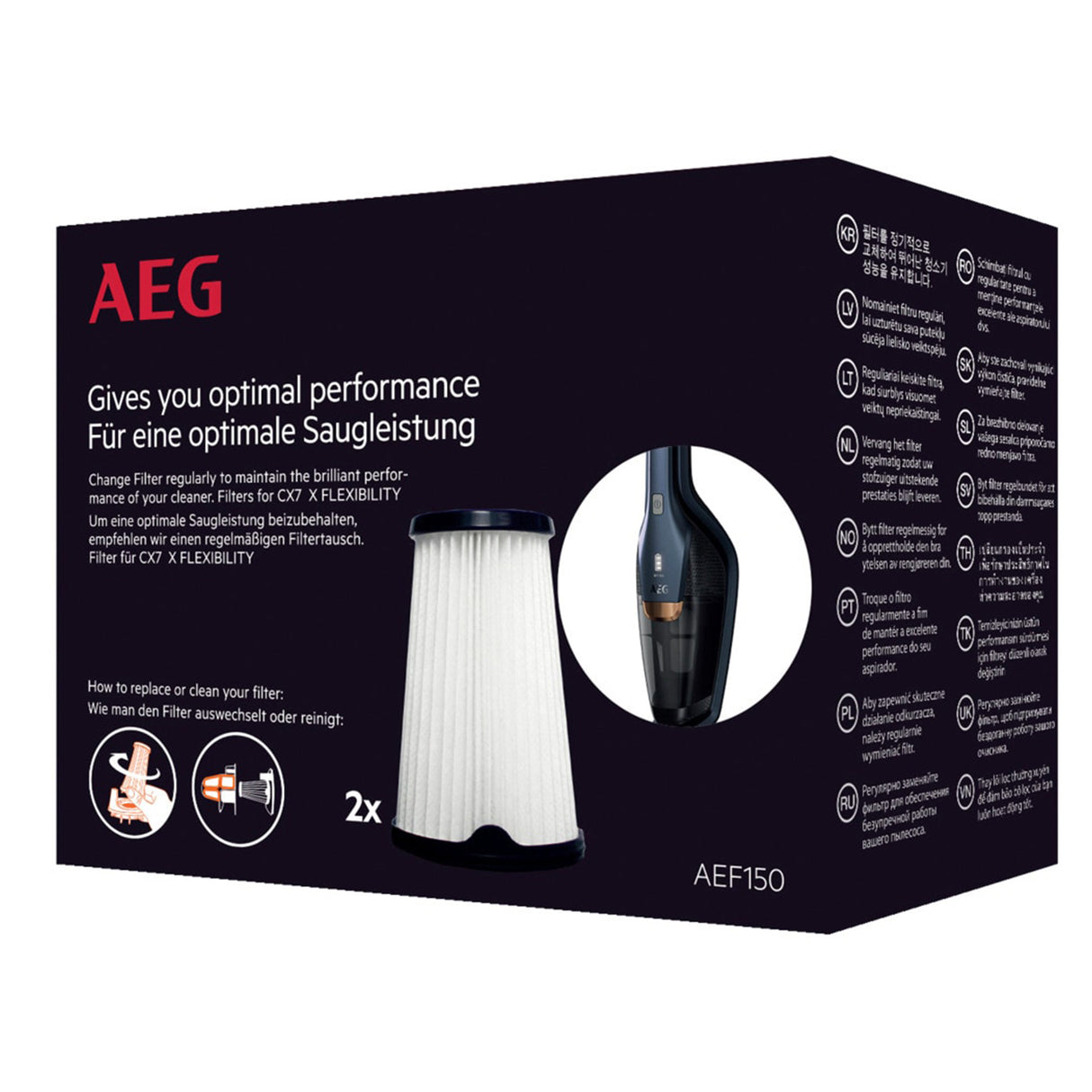 AEG filter CX 7-2 AEF150 / 9001683755 filter 2 st.