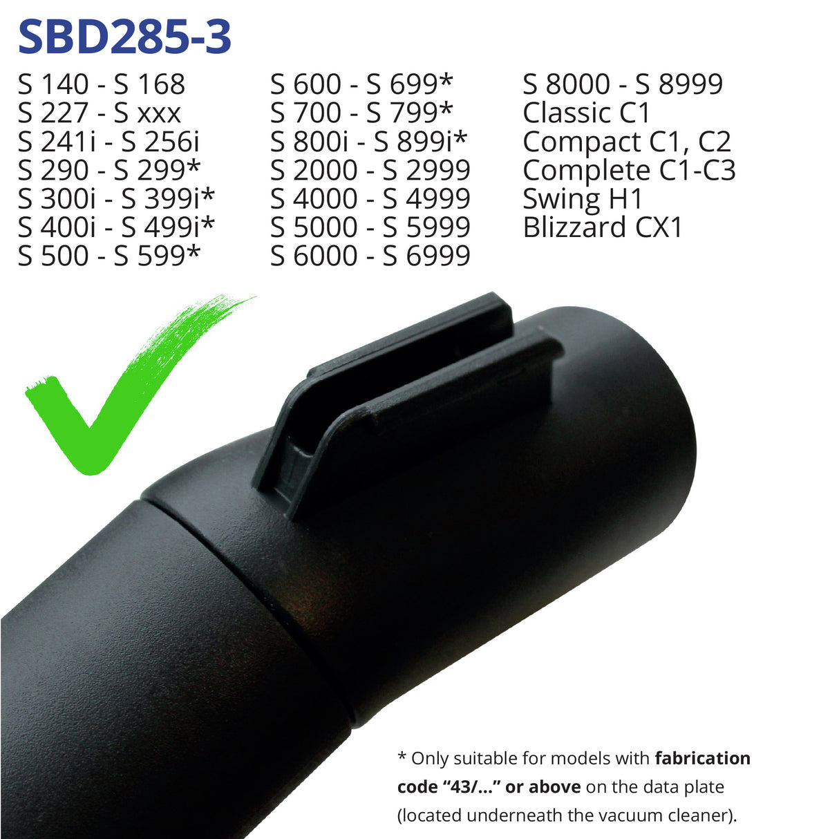 Homeparts combimond Ø35 mm + parkeerhaak & vergrendeling geschikt voor Miele