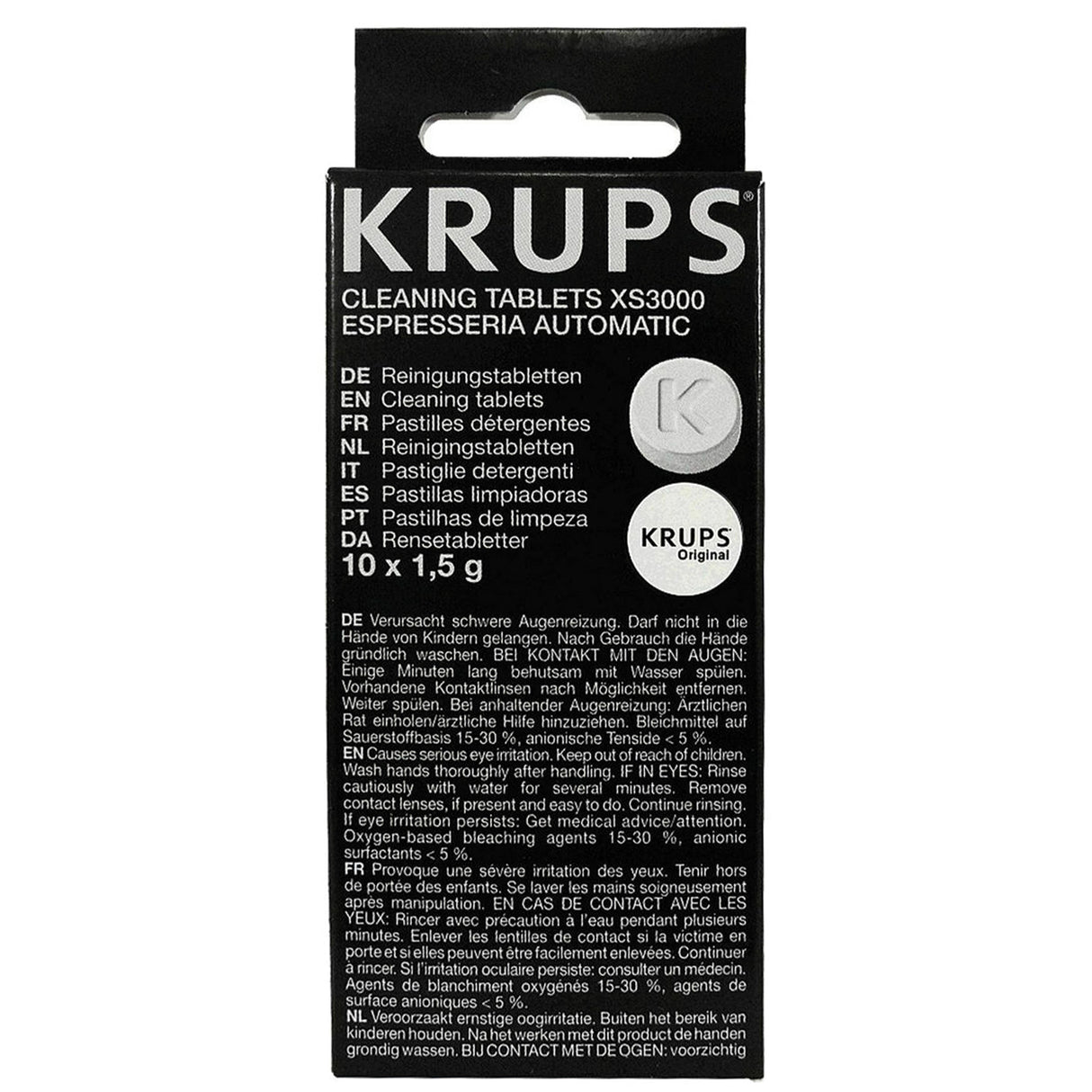 Krups XS-3000 koffiezetapparaat reiniger 10x1,5g