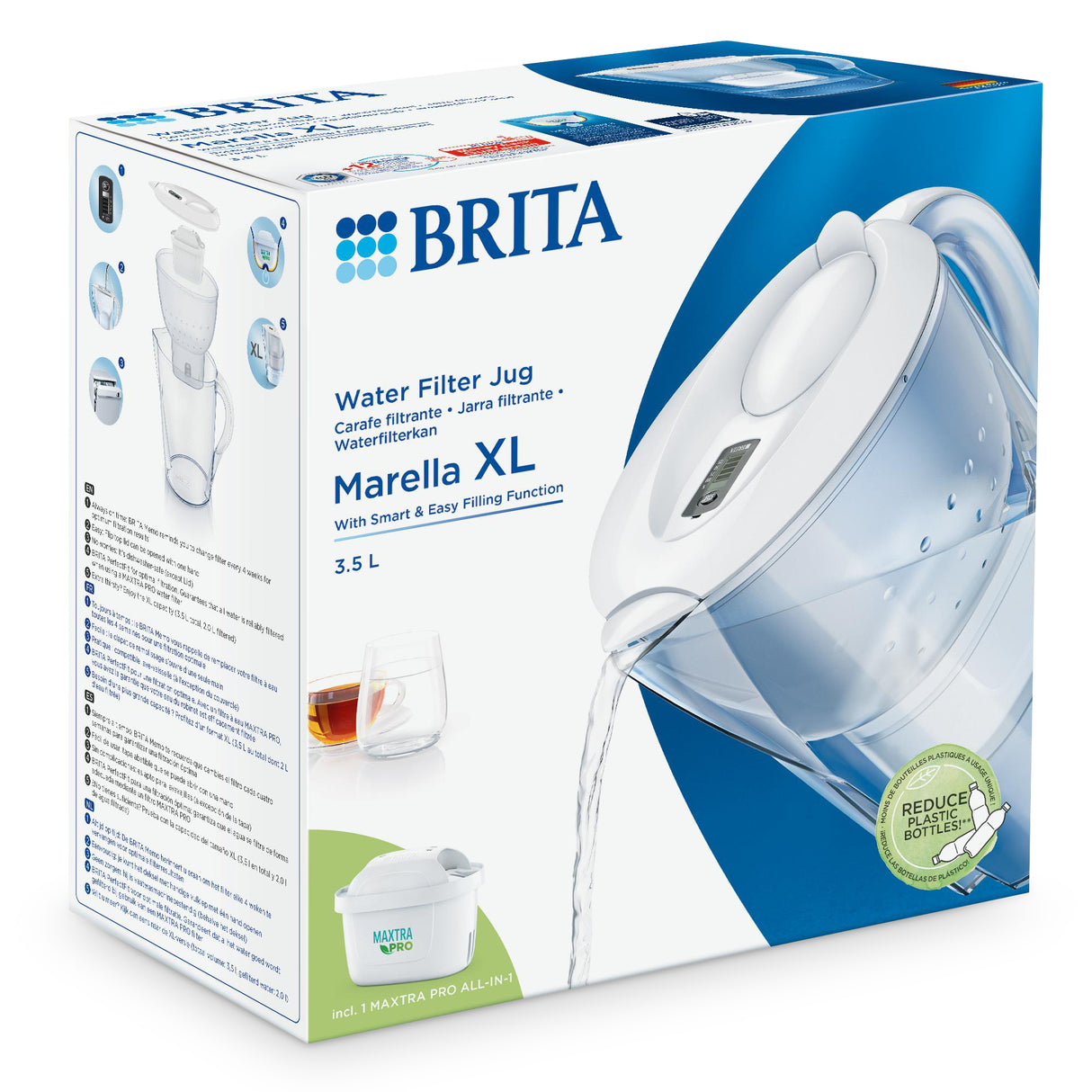 Brita waterfilterkan Marella XL 3,5L Wit