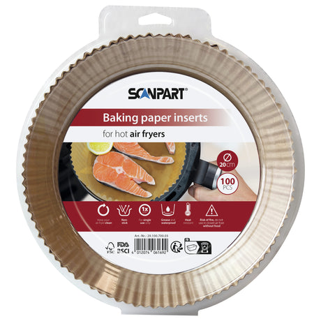 Bakpapier airfryer 100st. Ø20cm inlegvellen