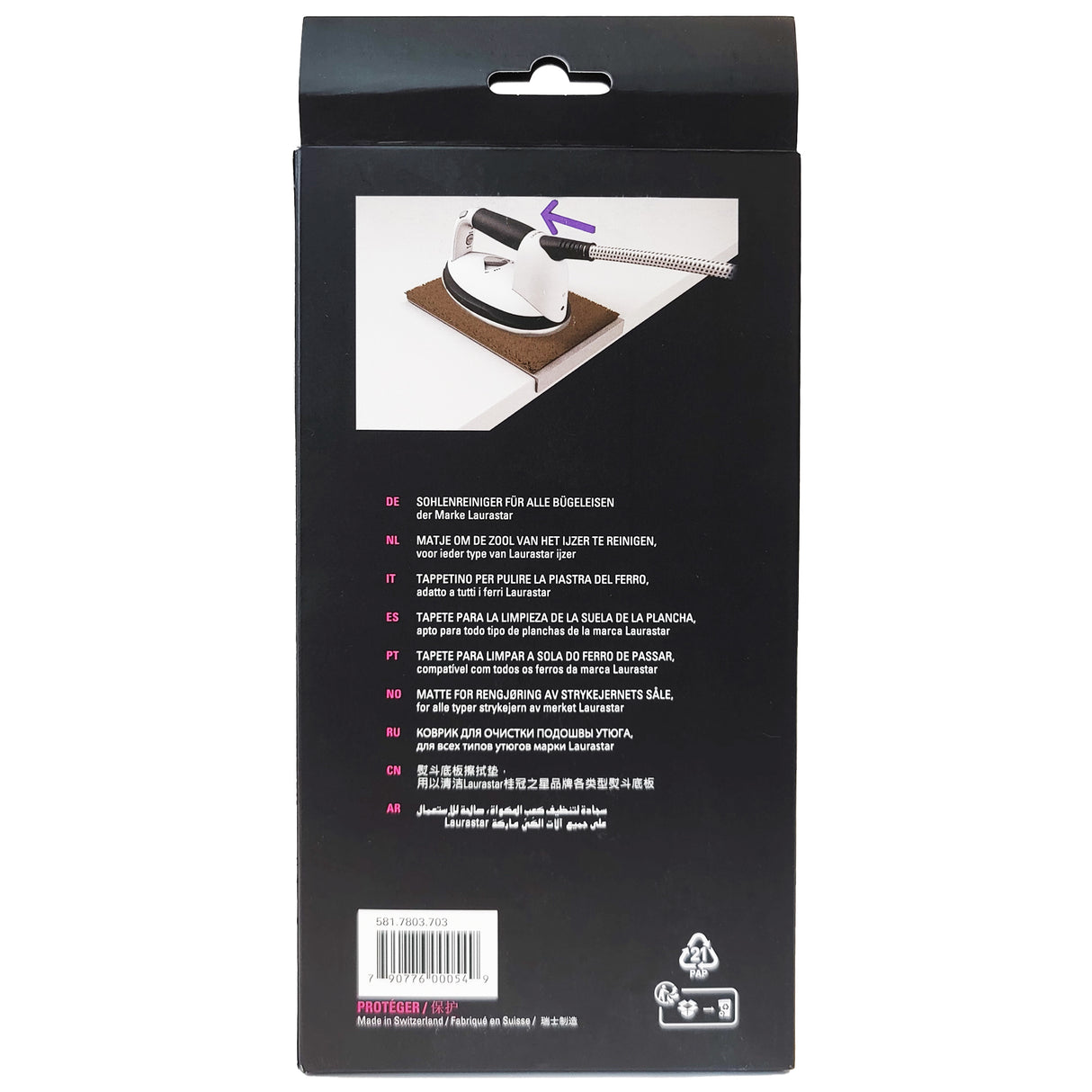 Laurastar reinigingsmatje voor strijkijzerzool