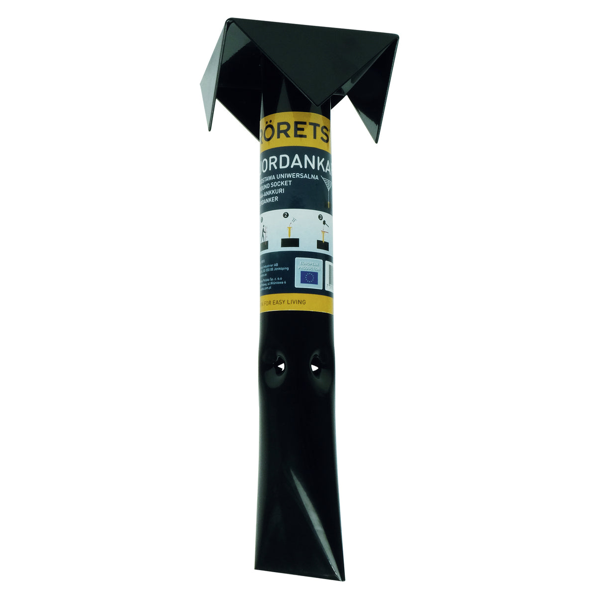 Voet droogmolen - grondanker zwart