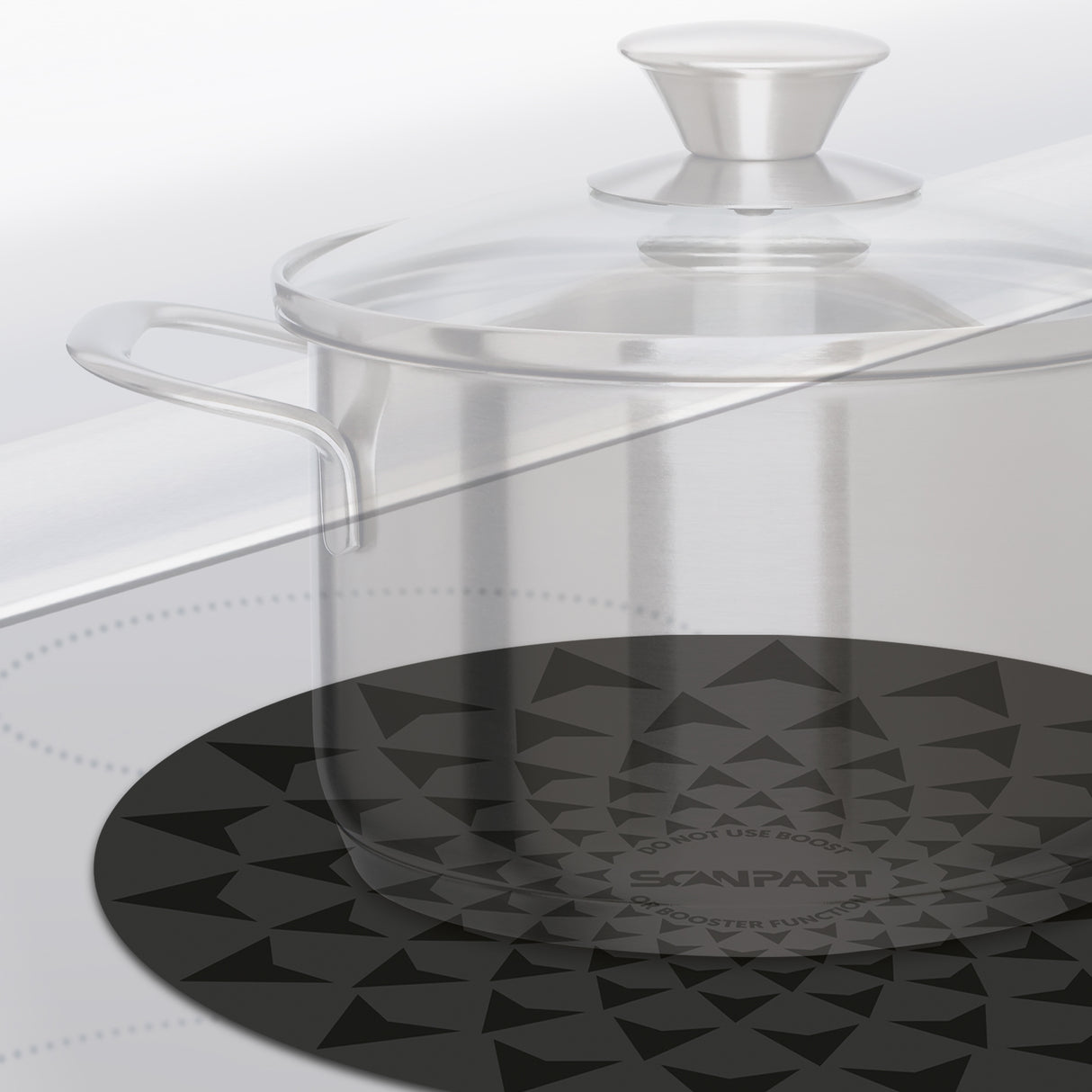 Scanpart inductie kookplaat beschermmatten 2xØ20cm 2xØ26cm