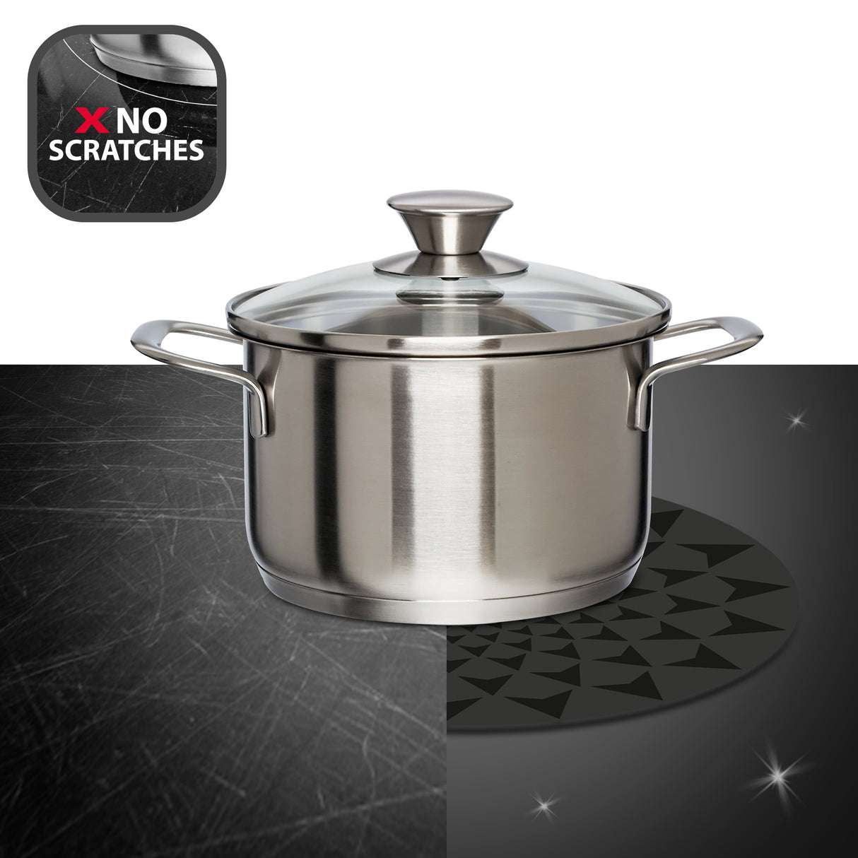 Scanpart inductie kookplaat beschermmatten 2xØ20cm 2xØ26cm