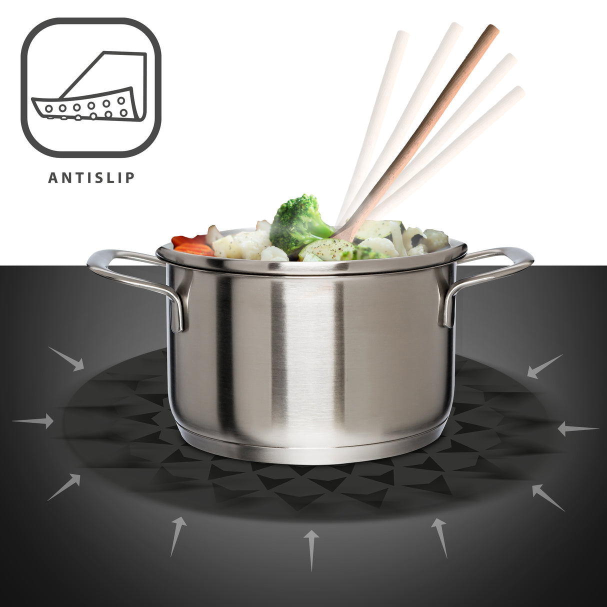 Scanpart inductie kookplaat beschermmatten 2xØ20cm 2xØ26cm