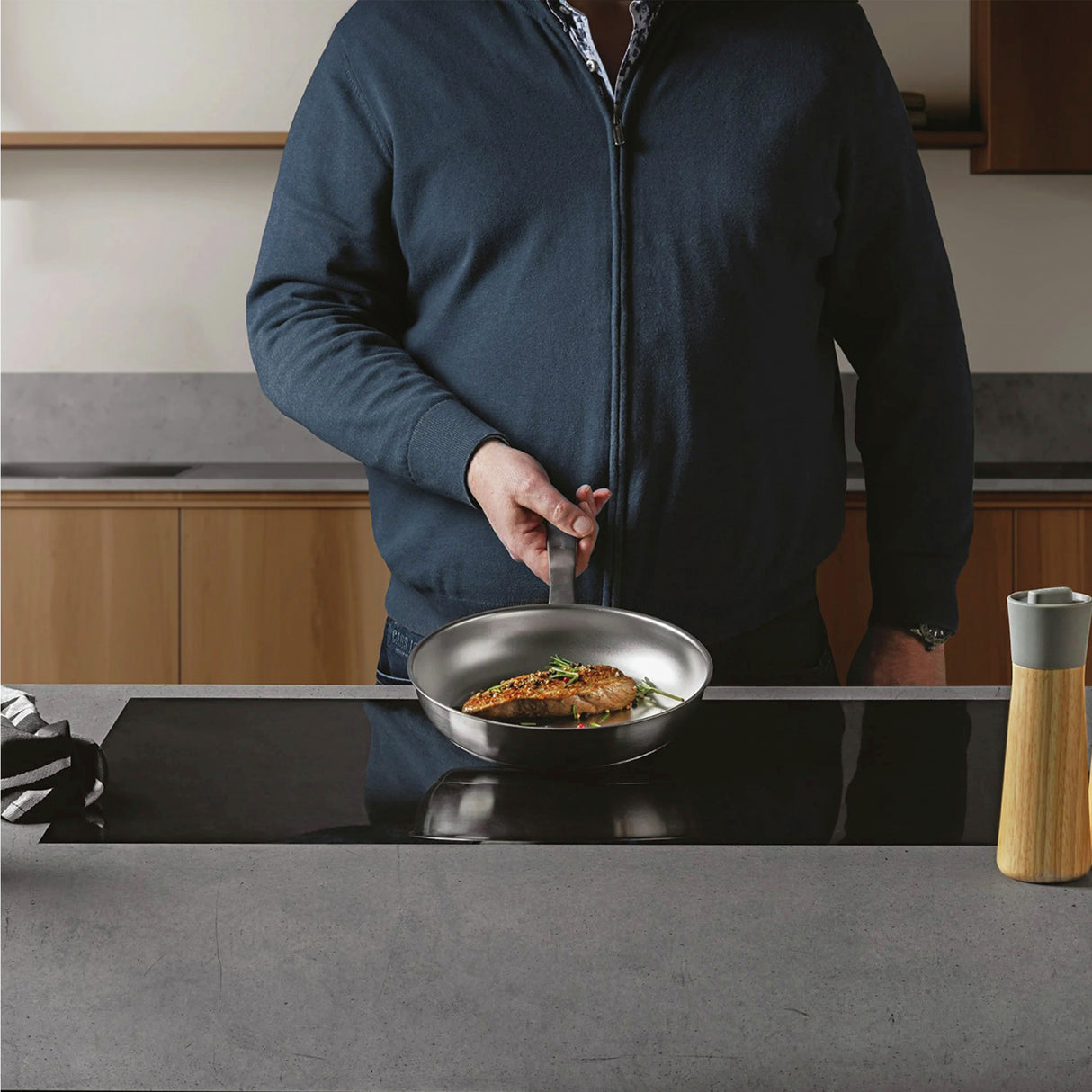 Koekenpan / braadpan Ø24 cm roestvrijstaal Berghoff Leo