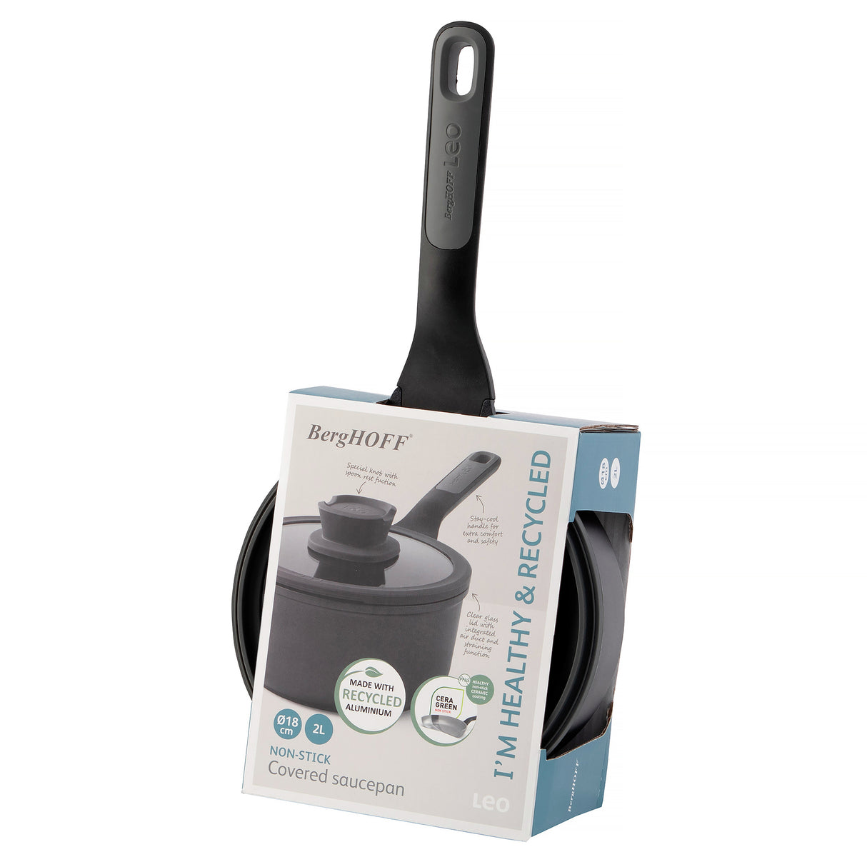 Steelpan Ø18 cm met deksel Berghoff Stone+