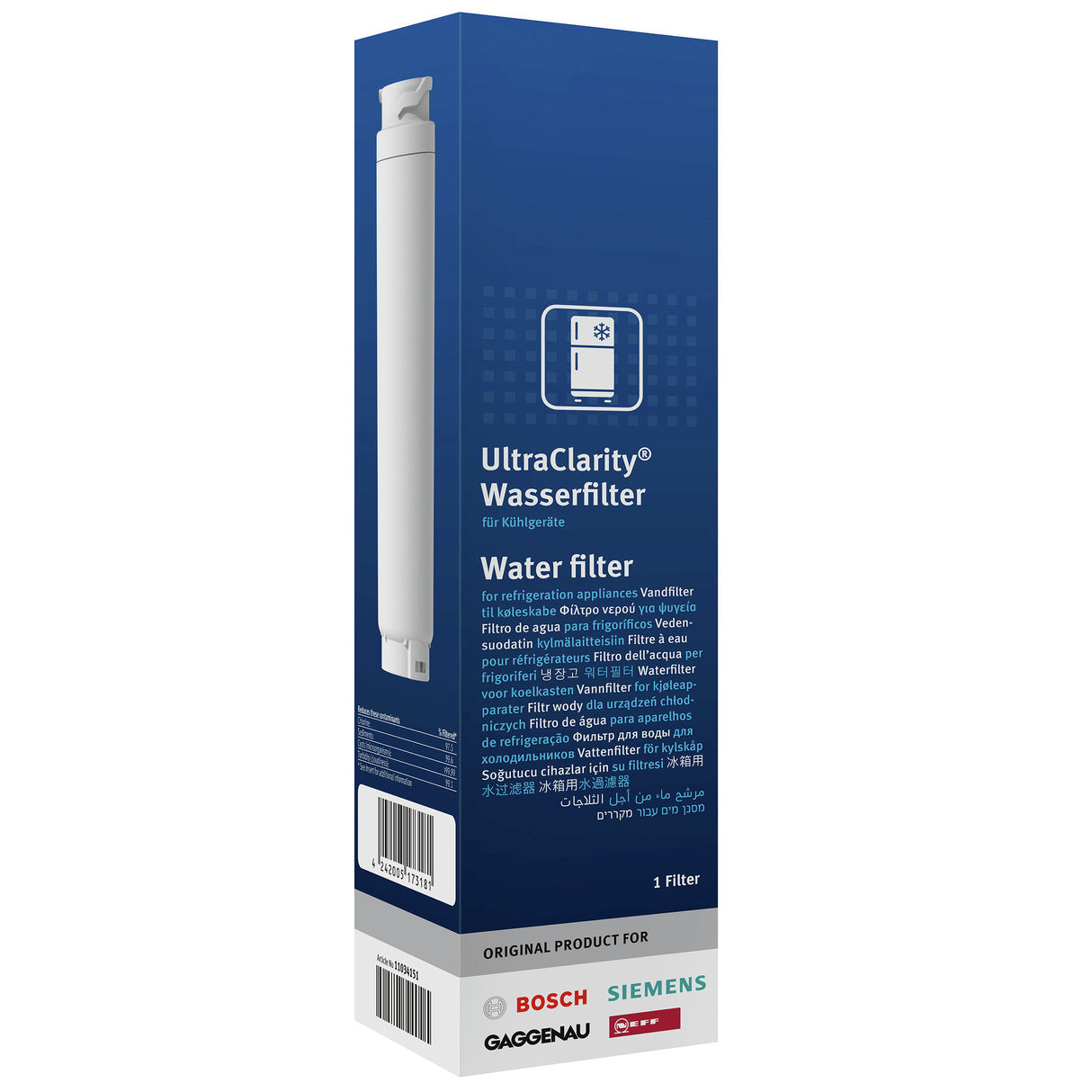 Bosch Siemens UltraClarity koelkast waterfilter