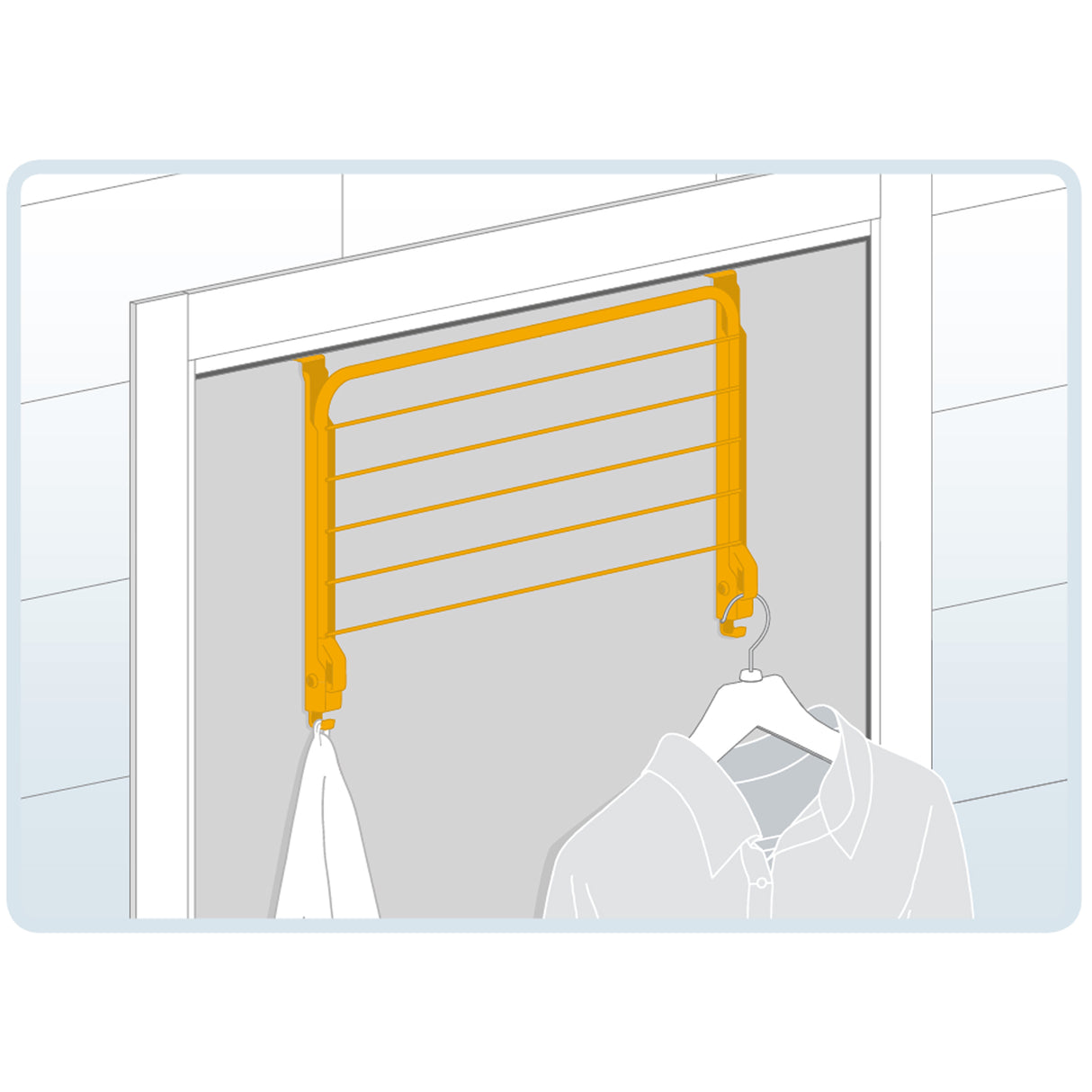 Droogrek deur wit - 3,6 meter lijnlengte