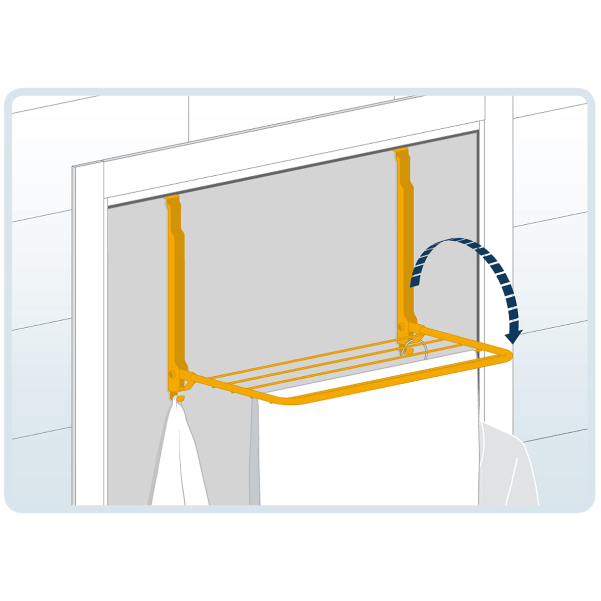 Droogrek deur wit - 3,6 meter lijnlengte