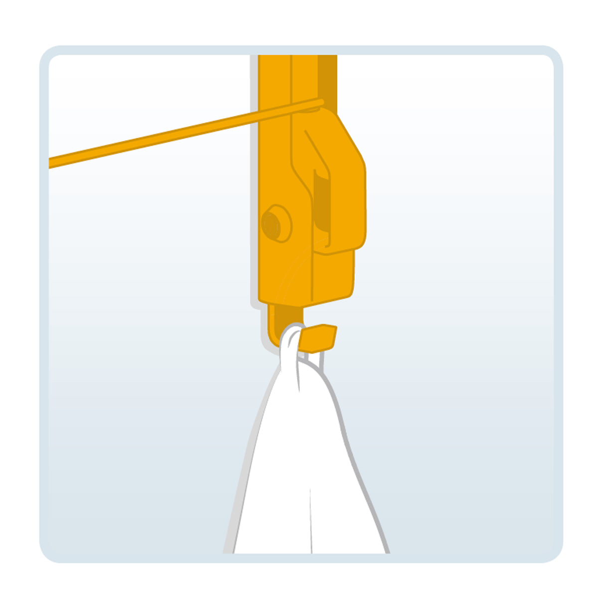 Droogrek deur wit - 3,6 meter lijnlengte