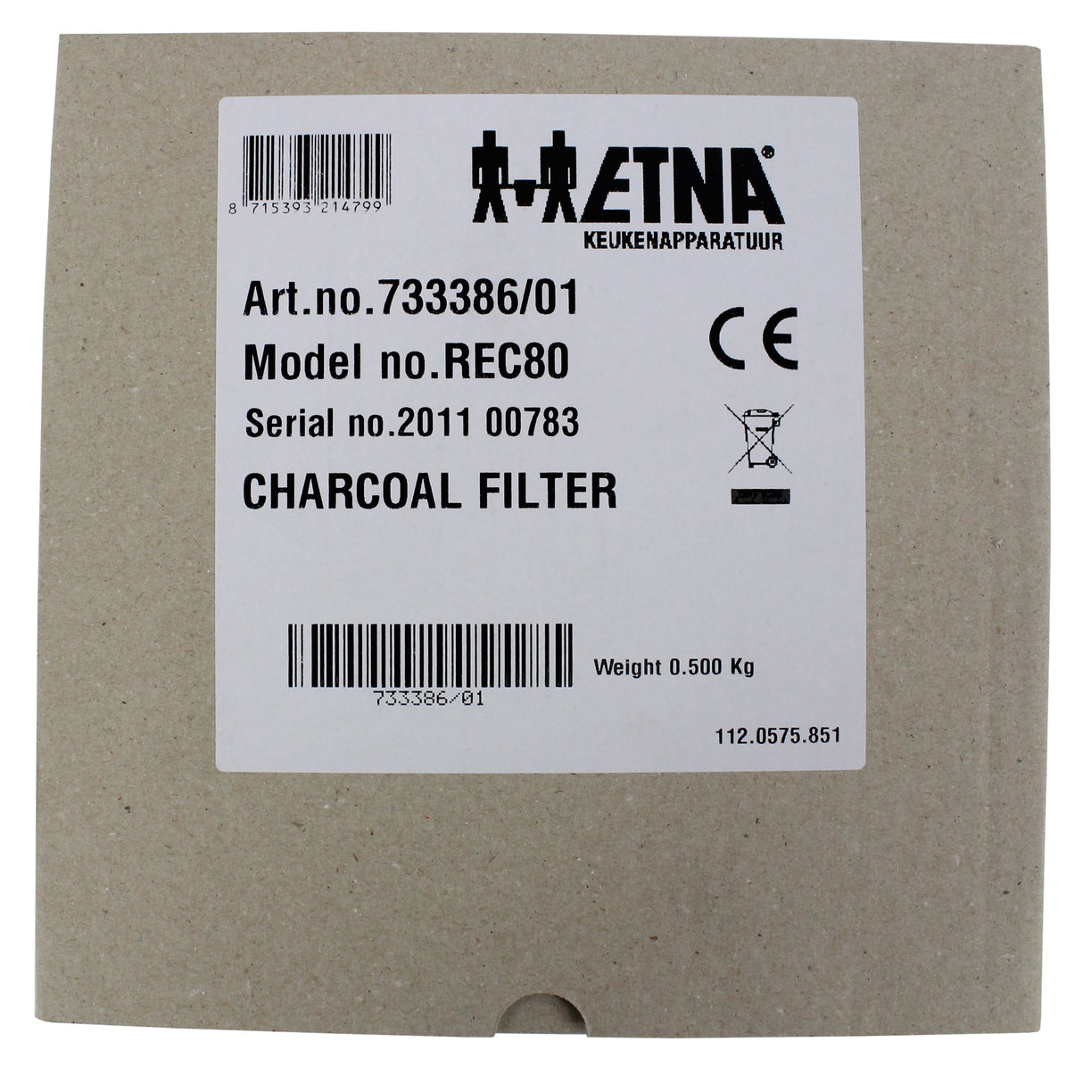 Etna koolstoffilter REC80