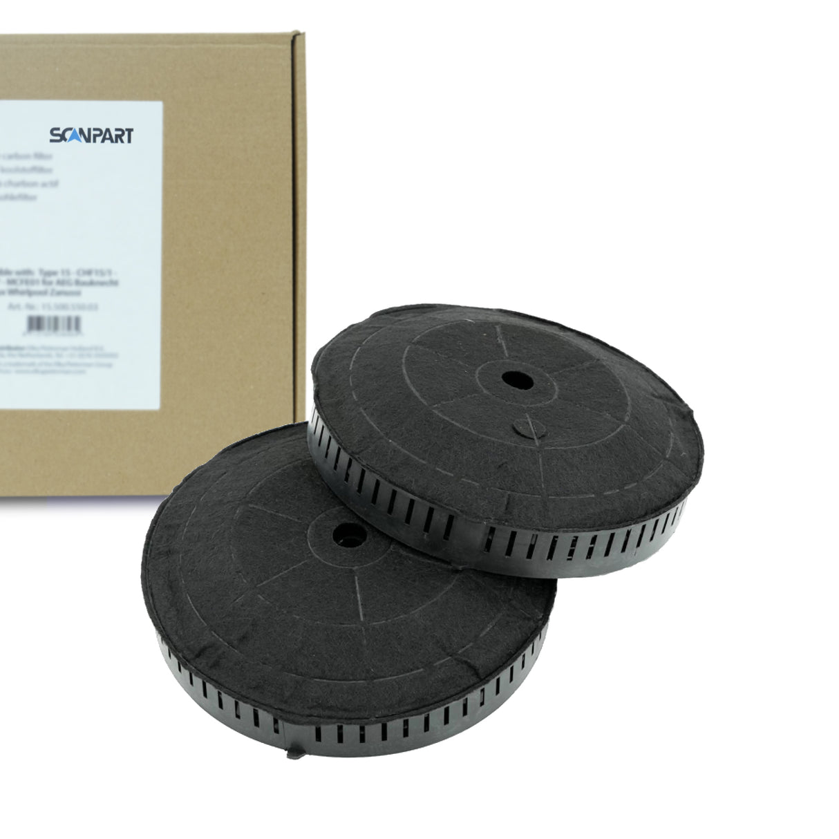 Whirlpool koolstoffilter 484000008824 / AMC072 van Scanpart (2 st.)