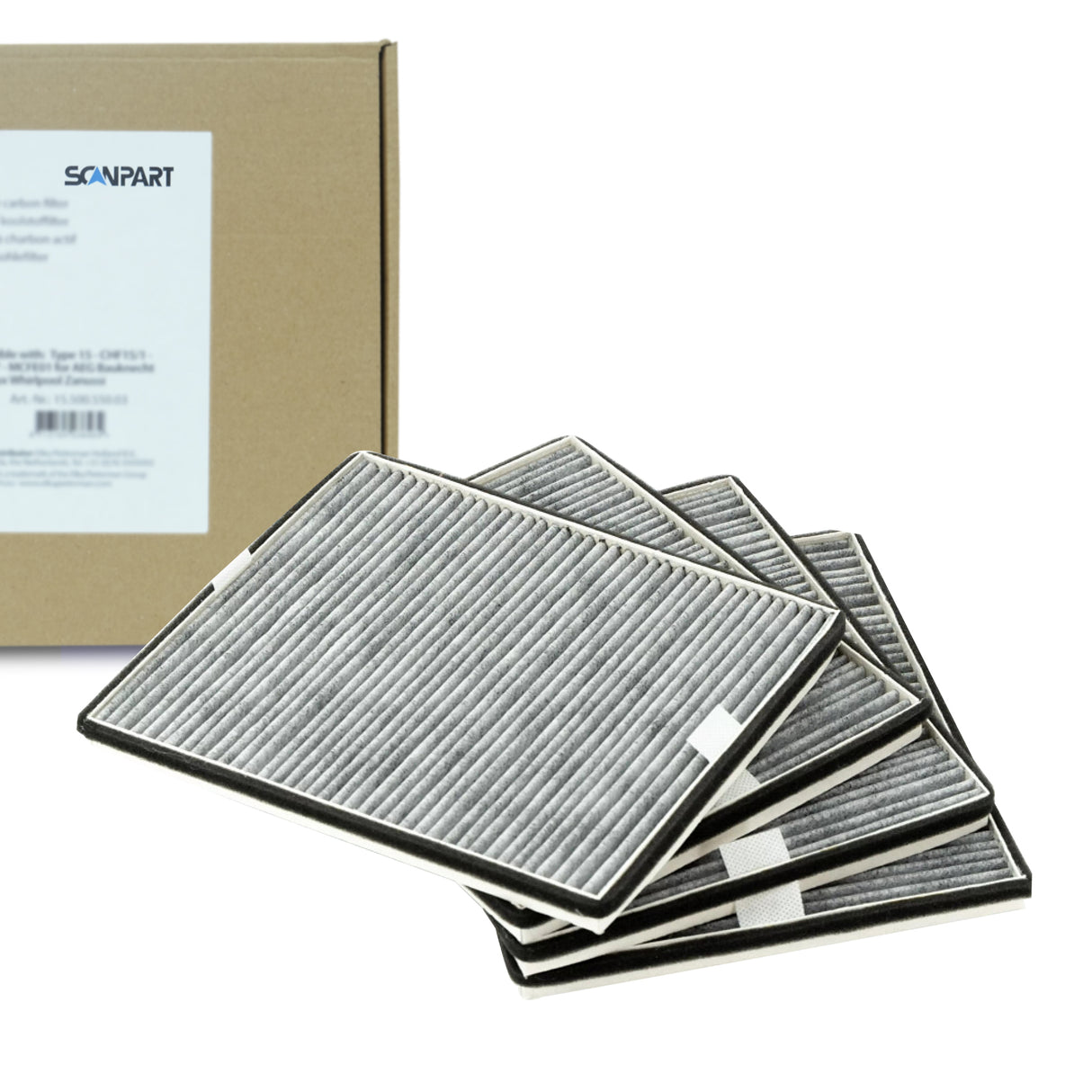 Koolstoffilter DKF17-P geschikt voor Miele van Scanpart (4 st.)