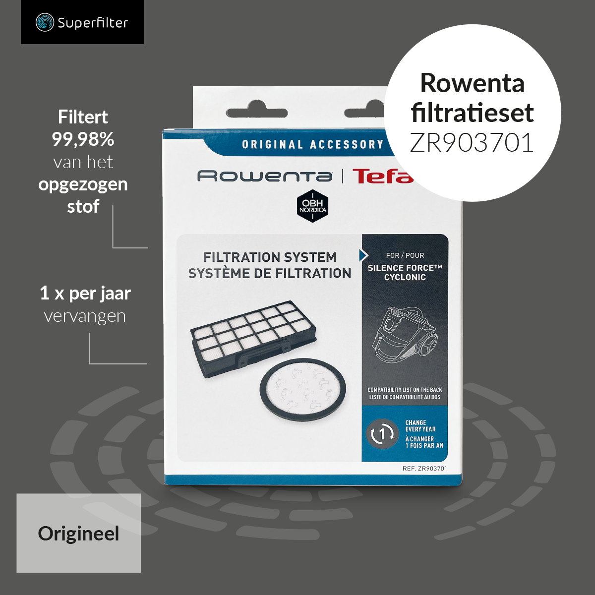 Rowenta ZR903701 / 1600005409 filtratieset Silence Force Cyclonic 4A