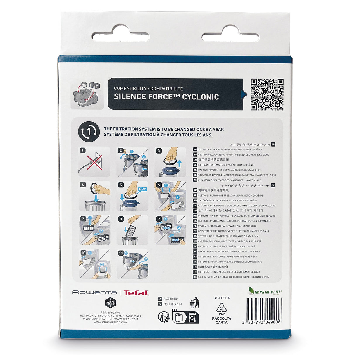Rowenta ZR903701 / 1600005409 filtratieset Silence Force Cyclonic 4A
