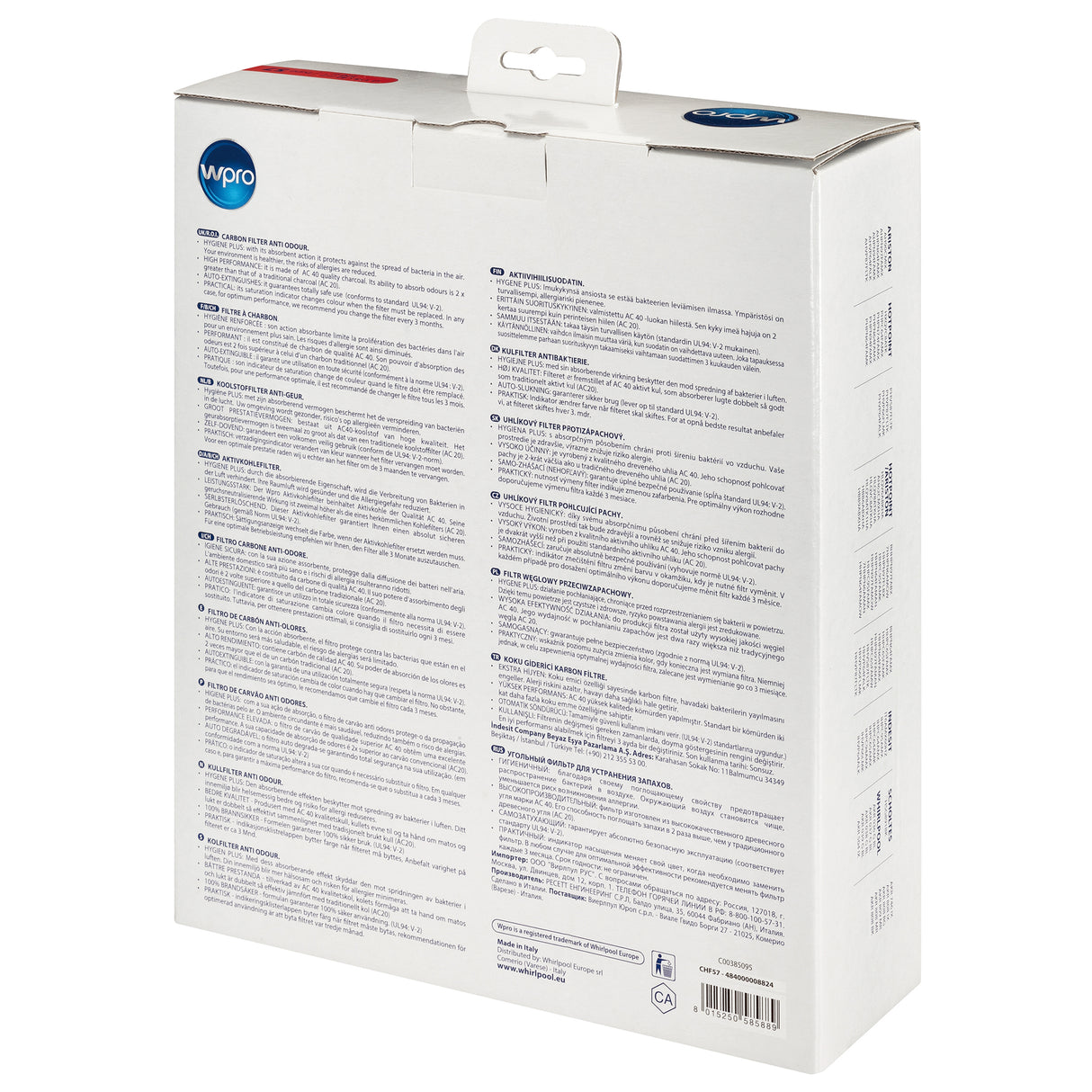 WPRO koolstoffilter 57 2 stuks