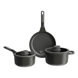 Pannenset 5-delig kookpan + koekenpan Berghoff Leo Stone+